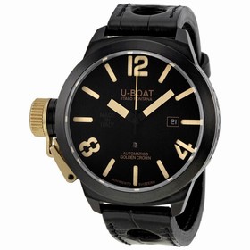 U-Boat Classico Black Ceramic Rubber Automatic Men's Watch 1216