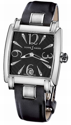Ulysse Nardin Caprice Automatic Black Dial Black Leather Ladies Watch 133-91-06-02