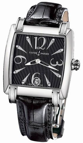 Ulysse Nardin Caprice Automatic Black Dial Black Leather Ladies Watch 13391H-0602