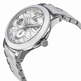 Ulysse Nardin Executive Dual Time Diamond Mother of Pearl Ceramic Ladies Watch 243-10-7-691