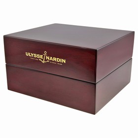 Ulysse Nardin Executive Dual Time Silver Dial Black Leather Automatic Men's Watch 243-00-421