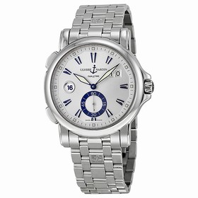 Ulysse Nardin GMT Big Date Silver Dial Stainless Steel Men's Watch 243-55-7-91