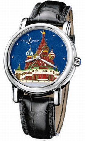 Ulysse Nardin Kremlin Enamel Cloisonne Dial Leather Men's Watch 139-10-KREM