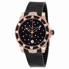 Ulysse Nardin Lady Diver 2014 Black Dial Black Rubber Ladies Watch 8156-180E-3C/22