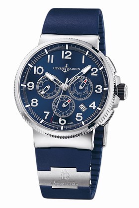 Ulysse Nardin Marine Chronograph Blue Dial Automatic Men's Watch 1503-150LE-3-63-VB