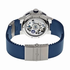 Ulysse Nardin Marine Chronograph Blue Dial Blue Rubber Men's Watch 15031503-63