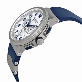 Ulysse Nardin Marine Chronograph White Dial Blue Rubber Men's Watch 15031503-60