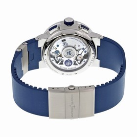 Ulysse Nardin Marine Chronograph White Dial Blue Rubber Men's Watch 15031503-60
