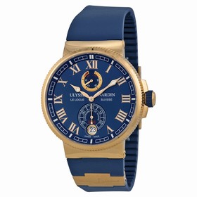 Ulysse Nardin Marine Chronometer Blue Dial 18kt Rose Gold Men's Watch 1186-126-3-43