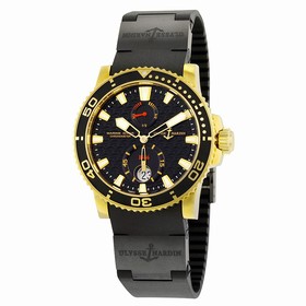 Ulysse Nardin Marine Diver Automatic Black Dial Black Rubber Men's Watch 266-33-3C-922