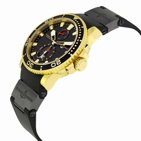 Ulysse Nardin Marine Diver Automatic Black Dial Black Rubber Men's Watch 266-33-3C-922