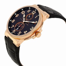 Ulysse Nardin Maxi Marine Chronometer Automatic Black Dial Diamond Men's Watch 266-66-BLACK