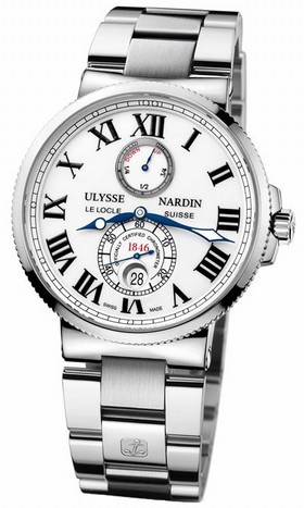 Ulysse Nardin Maxi Marine Chronometer White Dial Stainless Steel Automatic Men's Watch 263-67-7M-40