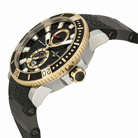 Ulysse Nardin Maxi Marine Diver Black Dial Black Rubber Men's Watch 265-90-3C-92