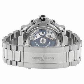 Ulysse Nardin Maxi Marine Diver Chronograph Black Dial Stainless Steel Men's Watch 8003-102-7-92
