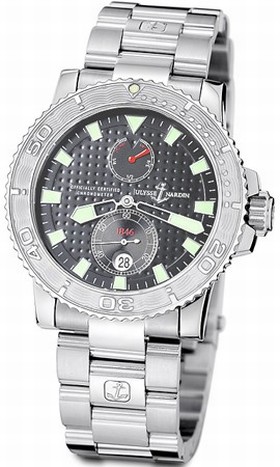 Ulysse Nardin Maxi Marine Diver Chronograph Grey Dial Stainless Steel Men's Watch 263-33-7-91