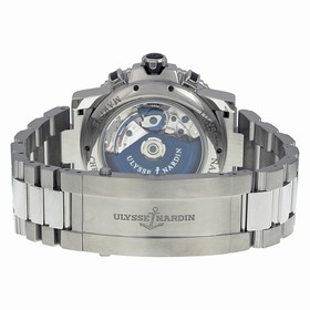 Ulysse Nardin Maxi Marine Diver Silver Dial Chronograph Stainless Steel Automatic Men's Watch 8003-102-7-91