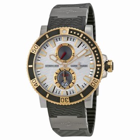 Ulysse Nardin Maxi Marine Diver Silver Dial Titanium Rose Gold Men's Watch 265-90-3T-91