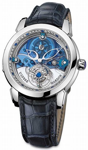 Ulysse Nardin Royal Blue Tourbillon Limited Edition Platinum Men's Watch 799-80