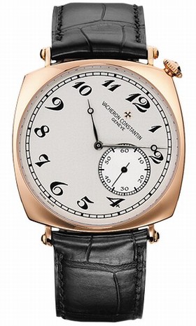 Vacheron Constantin Historiques American Silver Dial Black Leather Men's Watch 82035000R-9359