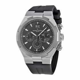 Vacheron Constantin Overseas Chronograph Anthracite Dial Black Leather Men's Watch 49150000W9501