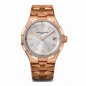 Vacheron Constantin Overseas Silver Dial 18kt Rose Gold Ladies Watch 47560D01R-9672