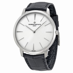Vacheron Constantin Patrimony Grand Taille White Gold Black Alligator Men's Watch 81180000G-9117