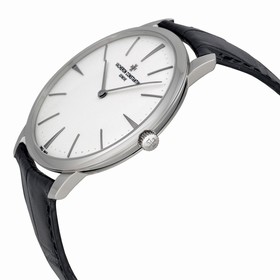 Vacheron Constantin Patrimony Grand Taille White Gold Black Alligator Men's Watch 81180000G-9117