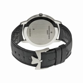 Vacheron Constantin Patrimony Grand Taille White Gold Black Alligator Men's Watch 81180000G-9117