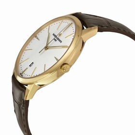 Vacheron Constantin Patrimony Opaline Dial Dark Brown Leather Men's Watch 85180/000J-9231