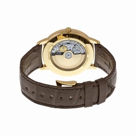 Vacheron Constantin Patrimony Opaline Dial Dark Brown Leather Men's Watch 85180/000J-9231