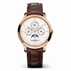 Vacheron Constantin Patrimony Perpetual Calendar Pink Gold Men's Watch 43175000R-9687