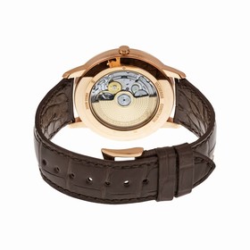 Vacheron Constantin Patrimony Silver Opaline Dial Dark Brown Leather Men's Watch 85180/000R-9248