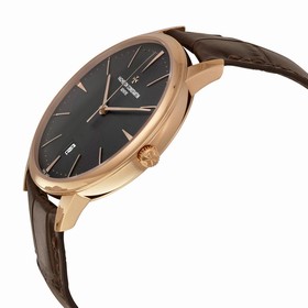 Vacheron Constantin Patrimony Slate Grey Dial Black Leather Men's Watch 85180/000R-9166