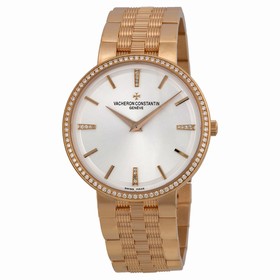 Vacheron Constantin Traditionnelle Manual Wind Silver Dial 18kt Rose Gold Men's Watch 81577V01R-9271