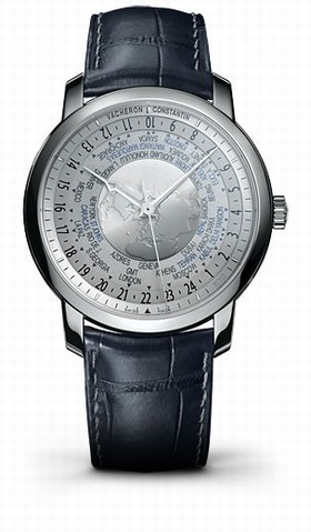 Vacheron Constantin Traditionnelle World Time Platinum Dial Men's Watch 86060/000P-9979