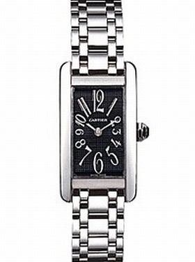 Cartier Tank Americaine 18kt White Gold Ladies Watch W26051L1