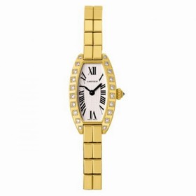 Cartier Lanieres Mini Tonneau Yellow Gold Ladies Watch WJ2007X3
