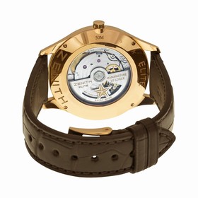 Zenith Captain Central Second White Brown Leather Men's Watch 18.2020.670/11.C498