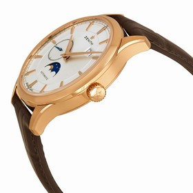 Zenith Captain Moonphase Silver Dial 18kt Rose Gold Men's Watch 18214369101C498