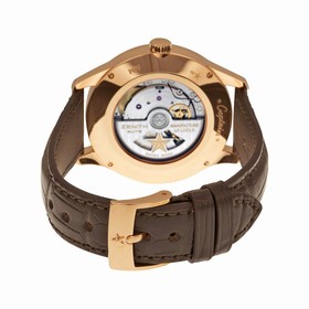 Zenith Captain Moonphase Silver Dial 18kt Rose Gold Men's Watch 18214369101C498
