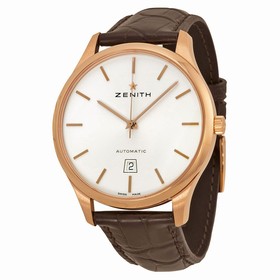 Zenith Captain Port Royal Silver Dial Brown Alligator Men's Watch 182020300101C498