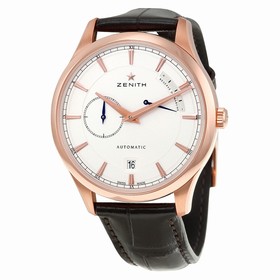 Zenith Captain Power Reserve Silver Dial 18kt Rose Gold Men's Watch 18212168501C498