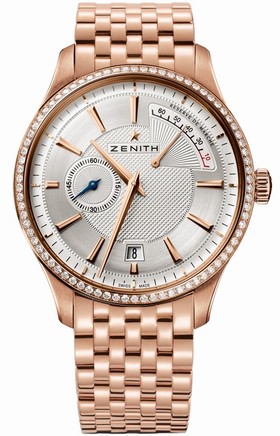 Zenith Captain Power Reserve Silver Dial 18kt Rose Gold Men's Watch 22.2120.685/02.M2120