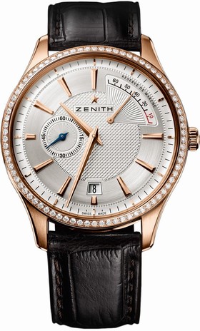 Zenith Captain Power Reserve Silver Dial Black Leather Men's Watch 22.2120.685/02.C498