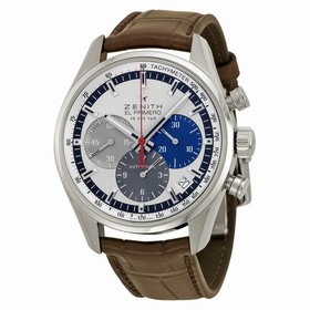Zenith El Primero 36000 VPH Slver Dial Brown leather Men's Watch 03.2150.400/69.C713