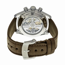 Zenith El Primero 36000 VPH Slver Dial Brown leather Men's Watch 03.2150.400/69.C713