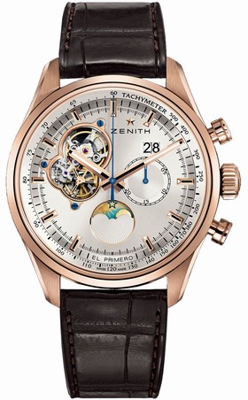 Zenith El Primero Chronomaster Silver Dial Brown Leather Men's Watch 18.2160.4047/01.C713