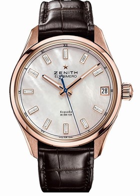 Zenith El Primero Espada Mother Of Pearl Dial Brown Leather Men's Watch 18.2170.4650/81.C713