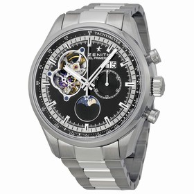 Zenith El Primero Grande Date Automatic Black Dial Stainless Steel Men's Watch 032160404721M2160
